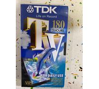 VHS Tape Virgin TDK TV 180 Minutes 3 Hours - Life On Record New Sealed