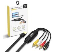 VHS to Digital Converter 1080P,USB Video Capture Card Device,RCA to USB,Converter VHS to Digital,Video Converter for VHS VCR Hi8 Mini DV to Digital,for Tape Player Camcorder PC TV DVD Mac OS Windows