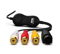 VHS to Digital Converter, RCA to USB 2.0 Video Capture Card, Convert VHS, VCR, Hi8, Camcorder to Digital, Supports CVBS and S-Video Input, Compatible with Windows, Mac, Linux, H.264 Format