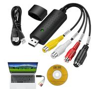 VHS to Digital Converter, USB Video Capture Card, Mini DV Tape Player, Mini DV Tape Converter to Digital for Editing Hi8 VHS to DVD Digitize, Audio Video Recording and Editing Adapter for Windows