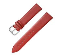 VHTDFEVXO Leather Watch Band, 8mm-22mm Candy Color Soft Thin Genuine Leather Watch Band Replacement for Women Small Dial Quartz Waist Accessories(Red,10mm)