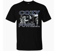 VHUGrtiok Cozy Powell Dance with The Devil T-Shirt Cotton Unisex Black XXL