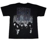 VHUGrtiok Faster Pussycat Band Members Cotton Unisex T Shirt Black 3XL