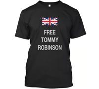 VHUGrtiok Free Tommy Robinson T-Shirt Size S to 3XL Black XL