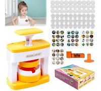 VHV Badge Maker Machine, 55mm Button Making Kit with Circle Cutter, Pin Badge Maker with 48 Button Parts, DIY Badge Making Kit for Crafting, Perfect for Kids & Adults, Easy-to-Use Button Press Kit