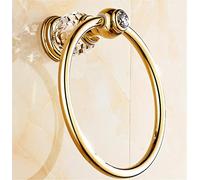VHVCX Chrome Polished Toilet Paper Holders Crystal Tissue Holder Solid Brass Wall Mounted Toilet Paper Rack for Bathroom Decor,Towel Rings