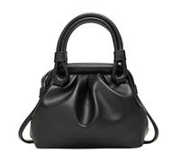 VHVYWY Ruched Clutch Bag, Handheld Cloud Bags, Women Small Waterproof PU Leather Handbags Fashionable Lock Buckle Design for Party Shopping Travel Work Black