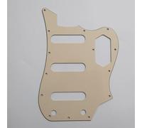 VI Bass Guitar Pickguard - Compatible with Fender VI Bass-Style Models, Multi-Color Scratch Plate with Mounting Screws for Customization & Protection (Beige)