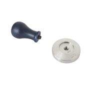 VIA CREMA Coffee Tamper. Portafilter Tamper. Coffee Tamper Made in Italy. Coffee Machine Portafilter Accessories (Blue Marina, 58.4 mm)