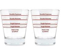 VIA CREMA Espresso Shot Glass 2 Pieces Coffee Measuring Shot Glass Cups