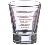 VIA CREMA Espresso Shot Glass Cups with Measuring Markings for Single and Double Ristretto and Espresso
