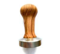 VIA CREMA Tamper 51mm Brown Olive Wood Coffee Tamper Made in Italy Fits IMS BASKET FILTER