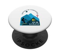 Via de la Plata Bicycle Man Santiago de Compostela 2026 PopSockets Adhesive PopGrip