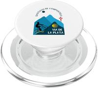 Via de la Plata Bicycle Man Santiago de Compostela 2026 PopSockets PopGrip for MagSafe