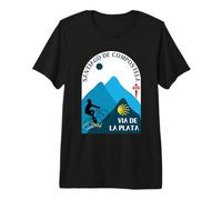 Via de la Plata Bicycle Man Santiago de Compostela 2026 Premium T-Shirt