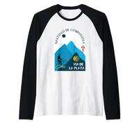 Via de la Plata Bicycle Woman Santiago de Compostela 2026 Raglan Baseball Tee