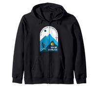 Via de la Plata Bicycle Woman Santiago de Compostela 2026 Zip Hoodie