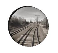 Vía Del Tren Funda Protectora Para Neumáticos Durable Funda Rueda Repuesto Antipolvo Neumático Repuesto Cubierta Para Travel Remolques Autocaravana