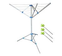 Caravan 3 Arm Rotary Airer / Washing Line complete with Tripod Foot