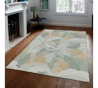 Via Vela Aesthetic Design Rug 80x150cm Acanthus Leaf Pattern Washable Non-slip Soft Carpet for Living Room Bedroom Home Decor Girls Boys Teen Room