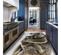 Via Vela Animal Theme Rug 60x120cm Hedgehog Print Soft Washable Rugs Indoor Non-slip Carpet for Nursery Girls Boys Teen Dorm Home Office Decor