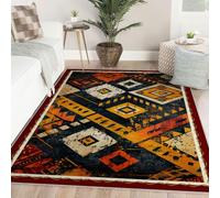 Via Vela Eclecticism Rugs for Living Room 100x150cm Unique Kitchen Throw Rugs Non Slip Washable Abstract Geometry Pattern Large Rug Stain Resistant Fluffy Rug for Bedroom Thin Playroom Carpet