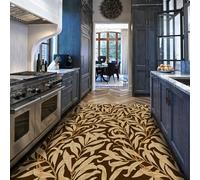 Via Vela Farmhouse Style Rugs 140x200cm Leaf Pattern Soft Non-slip Washable Home Decor Carpet for Living Room Bedroom Nursery Indoor Floor