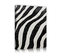 Via Vela Minimalist Zebra Pattern Canvas Wall Art Stripes Texture Artwork Prints Exotic Wildlife Design Poster Painting Mural for Bedroom Home Decor 30x40cm