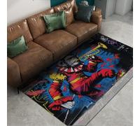 Via Vela Monkey Rugs for Studio 180x270cm Graffiti Gorilla Pattern Rugs Machine Washable Non Slip Thin Foldable Carpet Stain Resistant Low Pile Large Floor Mat Urban Art Home Decor Aesthetic Game Rug