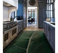 Via Vela Realistic Nature Aesthetic Rugs 120x150cm For Living Room Modern Botanical Stain Resistant Washable Rugs for Dining Room Kitchen Tropical Jungle Leaf Pattern Non Slip Rug Farmhouse Carpet