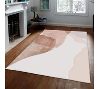 Via Vela Rug 140x200cm Abstract Brushstroke Print Pattern Soft Washable Indoor Non-slip Carpet for Nursery Girls Boys Teen Dorm Home Office Decor