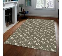 Via Vela Sage Green Hallway Washable Runner Rug 80x250cm abstract leaf print Light luxury Low Pile Non-Slip Rugs for Laundry Foyer Bedroom Entryway