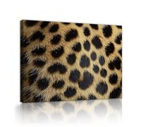 Via Vela Wild Animal Skin Canvas Wall Art Realistic Leopard Fur Artwork Prints Exotic Wildlife Poster Painting Mural for Bedroom Home Decor 80x100cm