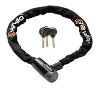 Via Velo Bike Chain Lock, 2.95 Ft 6mm Chain Heavy Duty Anti-Theft Bicycle Lock with 3 Keys, Security Bike Locks for Scooter, Motorcycle, Gate, Fence, Valuables Ect