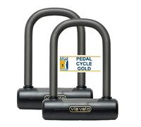 Via Velo U Lock 2 Sets Same Key System 6 Keyed Alike | Heavy Duty 20CrMnTi Mini U Locks with Sold Secure Gold Approval for Scooter and Electric Scooter and Perfect for famliy Kids and Couple