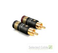 Viablue T6s RCA Cinch Connector Screw Version for Cable Ø 6- 8 mm 2 Set / 1 Pair