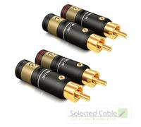ViaBlue™ T6s Rca Cinch Jack XL Lötversion for Cable Ø 4-9, 5 MM 4er Set 30507