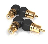 Viablue Xs Series Rca Adapter Pair 90° Xl Angled High-End Adapter - 40620