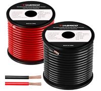 VIABRICO 10 Gauge Wire, for Automotive Power/Ground, Battery Cable, Car Audio, RV, Amp, CCA, Automotive Wire, Amp Kit, Battery Cables, Wiring Kit, (50 feet Each- Black/Red)
