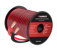 VIABRICO 100FT 18 AWG Gauge Electrical Wire, DC 12V Hookup Red Black Copper Stranded Auto 2 Cord Low Voltage, Extension Cable with Spool for LED Ribbon Lamp Light