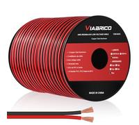 VIABRICO 16Gauge 150FT Electrical Wire Cable 2 Conductors Red Black Cable Hookup LED Lighting Strips Flexible Wire Extension Cord 16AWG Copper Clad Aluminum Copper Wire 12V/24V DC