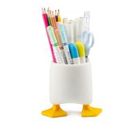 Viabty Creavie Cute Duck Pen Pencil Holder, Multifunctional Stationery Pen Holder Makeup Brush Holder Kitchen Storage Cup