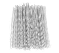 ViaGasaFamido 100Pcs Double Loop Wire Binding Spine, 20 Sheets Capacity Spiral Binding Coils, 3:1 Pitch, Perfect for A4 Document (Silver)