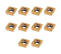 ViaGasaFamido 10pcs CNC Carbide Tips Inserts, CCMT09T304 Lathe Turning Tool with Plastic Box, for Processing Ordinary Steel and Stainless Steel