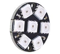 ViaGasaFamido 10Pcs LED Lamp Panel Round Ring WS2812 5050 RGB LED Driver Development Board Control Circuit Color Light Strip Module for DIY Projects and Lighting Decorations