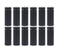 ViaGasaFamido 12PCS 19x50mm Thickened Stainless Steel Matte Black Standoff Screws, Acrylic Plate Advertising Nails, Mirror Fixing Nails for Gallery