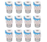 ViaGasaFamido 12Pcs Pneumatic Fitting Push Connector, CR10 M10 Thread 3D Printer Extruder Accessories Connected by Inserting Tube to Connect Bowden Extruders,3D printer extrusion head