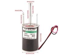 ViaGasaFamido 12V 24V 150W Permanent Magnet DC Motor, High Speed Electric Motor for Generator, Adjustable Speed with CW CCW for Wind Projects (12V3000 rpm)