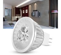 ViaGasaFamido 12V MR16 LED Bulb, Aluminum Light Source, Energy Saving 3W Warm White 3000K, Ideal for Home and Bar Lighting