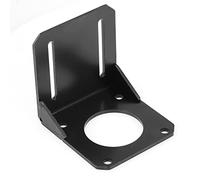 ViaGasaFamido 1pc Black Stainless Steel Mounting Bracket Holder Rack, Sturdy Motor Bracket for 57 NEMA23 Stepper Motor, with M3 Screw Hole for 3D Printer